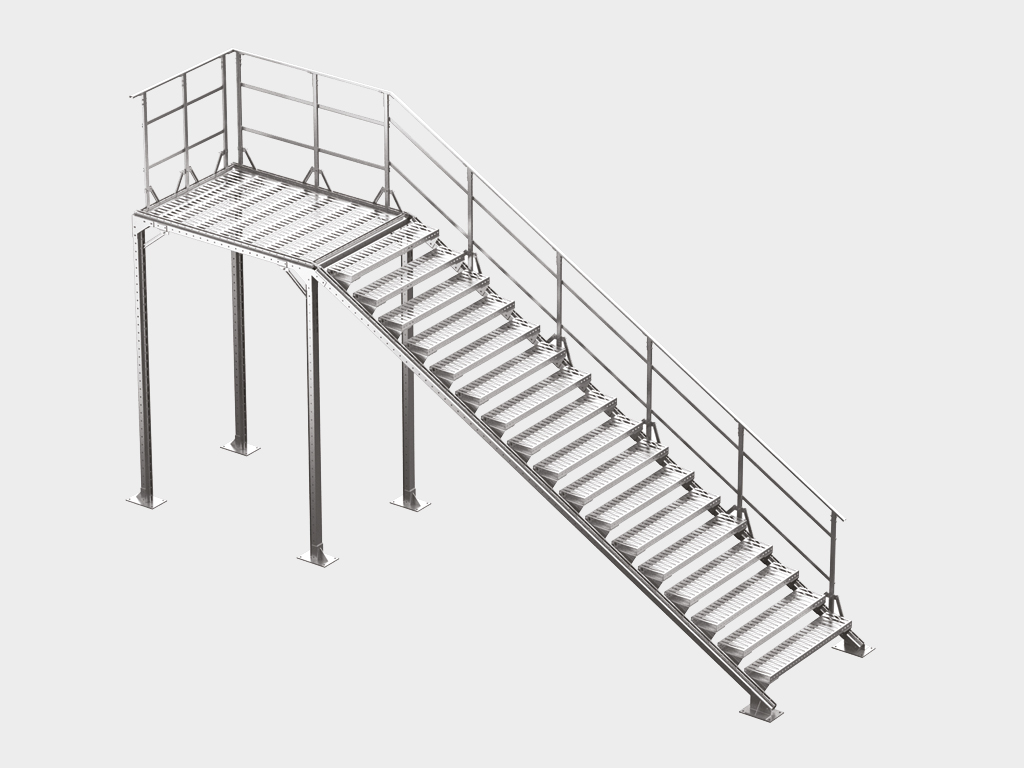 Лестницы внешние на основе стальных конструкций
